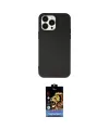 ieg™ iPhone 14 Pro Max Kılıf Ahenk Serisi - Siyah Buffer Hayalet Cam Ekran Koruyucu