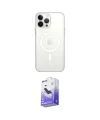 ieg™ iPhone 14 Pro Max Kılıf Ahenk Yansıma Prime - Siyah Bilvis 5in1 5D Magic Hayalet Cam Ekran Koruyucu