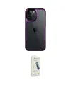 ieg™ iPhone 14 Pro Max Kılıf Akış Çizgi Koleksiyonu - Şeffaf Pasifik Cam Ekran Koruyucu