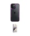 ieg™ iPhone 14 Pro Max Kılıf Akış Çizgi Koleksiyonu - Siyah Bilvis 3D Mat Cam Ekran Koruyucu