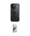 ieg™ iPhone 14 Pro Max Kılıf Akış Çizgi Koleksiyonu - Siyah Bilvis 3D Mat Cam Ekran Koruyucu