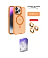 ieg™ iPhone 14 Pro Max Kılıf Akış Form - Siyah Bilvis 5in1 3D Magic Cam Ekran Koruyucu