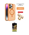 ieg™ iPhone 14 Pro Max Kılıf Akış Form - Siyah Buffer Cam Ekran Koruyucu