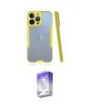 ieg™ iPhone 14 Pro Max Kılıf Atlas Asil Serisi - Siyah Bilvis 5in1 3D Magic Cam Ekran Koruyucu