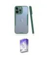 ieg™ iPhone 14 Pro Max Kılıf Atlas Asil Serisi - Siyah Bilvis 5in1 3D Magic Cam Ekran Koruyucu