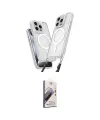 ieg™ iPhone 14 Pro Max Kılıf Atlas Doku Koleksiyonu - Siyah Bilvis 3D Mat Cam Ekran Koruyucu