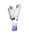 ieg™ iPhone 14 Pro Max Kılıf Atlas Doku Koleksiyonu - Siyah Bilvis 5in1 5D Magic Hayalet Cam Ekran Koruyucu