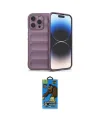 ieg™ iPhone 14 Pro Max Kılıf Atlas Koleksiyonu - Siyah 18D Cam Ekran Koruyucu
