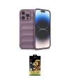 ieg™ iPhone 14 Pro Max Kılıf Atlas Koleksiyonu - Siyah Buffer Cam Ekran Koruyucu