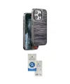 ieg™ iPhone 14 Pro Max Kılıf Atlas Minimal Özel Seri - Şeffaf Royal Nano Ekran Koruyucu