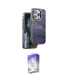 ieg™ iPhone 14 Pro Max Kılıf Atlas Minimal Özel Seri - Siyah Bilvis 5in1 3D Magic Cam Ekran Koruyucu