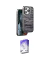 ieg™ iPhone 14 Pro Max Kılıf Atlas Minimal Özel Seri - Siyah Bilvis 5in1 3D Magic Cam Ekran Koruyucu