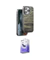 ieg™ iPhone 14 Pro Max Kılıf Atlas Minimal Özel Seri - Siyah Bilvis 5in1 5D Magic Hayalet Cam Ekran Koruyucu