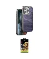 ieg™ iPhone 14 Pro Max Kılıf Atlas Minimal Özel Seri - Siyah Buffer Cam Ekran Koruyucu