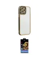 ieg™ iPhone 14 Pro Max Kılıf Çekirdek Klasik Serisi - Siyah Buffer Hayalet Cam Ekran Koruyucu