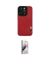 ieg™ iPhone 14 Pro Max Kılıf Doruk Asil Koleksiyonu - Siyah Bilvis 3D Mat Cam Ekran Koruyucu