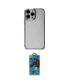 ieg™ iPhone 14 Pro Max Kılıf Doruk Doku Prime - Siyah 18D Cam Ekran Koruyucu