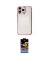 ieg™ iPhone 14 Pro Max Kılıf Doruk Doku Prime - Siyah Buffer Hayalet Cam Ekran Koruyucu