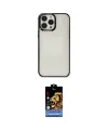 ieg™ iPhone 14 Pro Max Kılıf Doruk Doku Prime - Siyah Buffer Hayalet Cam Ekran Koruyucu