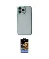 ieg™ iPhone 14 Pro Max Kılıf Doruk Doku Prime - Siyah Buffer Hayalet Cam Ekran Koruyucu