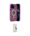 ieg™ iPhone 14 Pro Max Kılıf Eksen Çizgi - Şeffaf Pasifik Cam Ekran Koruyucu