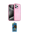 ieg™ iPhone 14 Pro Max Kılıf Eksen Doku Koleksiyonu - Siyah 18D Cam Ekran Koruyucu