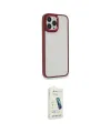 ieg™ iPhone 14 Pro Max Kılıf Eksen Doku Prime - Şeffaf Pasifik Cam Ekran Koruyucu