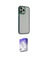 ieg™ iPhone 14 Pro Max Kılıf Eksen Doku Prime - Siyah Bilvis 5in1 3D Magic Cam Ekran Koruyucu