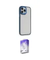 ieg™ iPhone 14 Pro Max Kılıf Eksen Doku Prime - Siyah Bilvis 5in1 3D Magic Cam Ekran Koruyucu