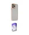 ieg™ iPhone 14 Pro Max Kılıf Eksen Doku Prime - Siyah Bilvis 5in1 3D Magic Cam Ekran Koruyucu