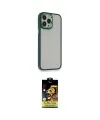 ieg™ iPhone 14 Pro Max Kılıf Eksen Doku Prime - Siyah Buffer Cam Ekran Koruyucu