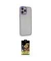 ieg™ iPhone 14 Pro Max Kılıf Eksen Doku Prime - Siyah Buffer Cam Ekran Koruyucu