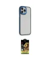 ieg™ iPhone 14 Pro Max Kılıf Eksen Doku Prime - Siyah Buffer Cam Ekran Koruyucu