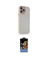 ieg™ iPhone 14 Pro Max Kılıf Eksen Doku Prime - Siyah Buffer Hayalet Cam Ekran Koruyucu