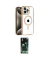 ieg™ iPhone 14 Pro Max Kılıf Eksen Form Koleksiyonu - Şeffaf 360 Full Body Arka Koruyucu