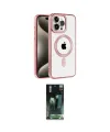 ieg™ iPhone 14 Pro Max Kılıf Eksen Form Koleksiyonu - Şeffaf 360 Full Body Arka Koruyucu