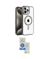 ieg™ iPhone 14 Pro Max Kılıf Eksen Form Koleksiyonu - Şeffaf Royal Nano Ekran Koruyucu