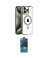 ieg™ iPhone 14 Pro Max Kılıf Eksen Form Koleksiyonu - Siyah 18D Cam Ekran Koruyucu