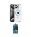 ieg™ iPhone 14 Pro Max Kılıf Eksen Form Koleksiyonu - Siyah 18D Cam Ekran Koruyucu