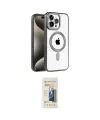 ieg™ iPhone 14 Pro Max Kılıf Eksen Form Koleksiyonu - Siyah 6D Mat Seramik Hayalet Nano Ekran Koruyucu