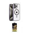 ieg™ iPhone 14 Pro Max Kılıf Eksen Form Koleksiyonu - Siyah Buffer Cam Ekran Koruyucu