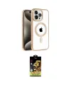 ieg™ iPhone 14 Pro Max Kılıf Eksen Form Koleksiyonu - Siyah Buffer Cam Ekran Koruyucu