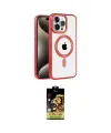 ieg™ iPhone 14 Pro Max Kılıf Eksen Form Koleksiyonu - Siyah Buffer Cam Ekran Koruyucu