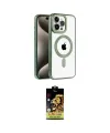 ieg™ iPhone 14 Pro Max Kılıf Eksen Form Koleksiyonu - Siyah Buffer Cam Ekran Koruyucu