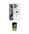 ieg™ iPhone 14 Pro Max Kılıf Eksen Form Koleksiyonu - Siyah Buffer Cam Ekran Koruyucu