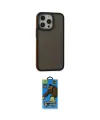 ieg™ iPhone 14 Pro Max Kılıf Eksen Işık - Siyah 18D Cam Ekran Koruyucu