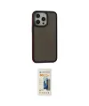 ieg™ iPhone 14 Pro Max Kılıf Eksen Işık - Siyah 6D Mat Seramik Hayalet Nano Ekran Koruyucu
