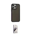 ieg™ iPhone 14 Pro Max Kılıf Eksen Işık - Siyah Bilvis 3D Mat Cam Ekran Koruyucu