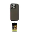 ieg™ iPhone 14 Pro Max Kılıf Eksen Işık - Siyah Buffer Cam Ekran Koruyucu