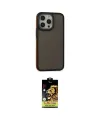 ieg™ iPhone 14 Pro Max Kılıf Eksen Işık - Siyah Buffer Cam Ekran Koruyucu